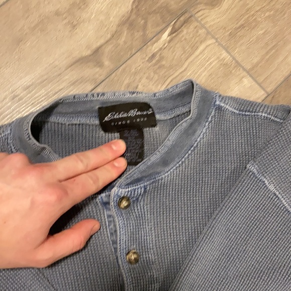 Vintage L Eddie Bauer denim sweater - Picture 3 of 3